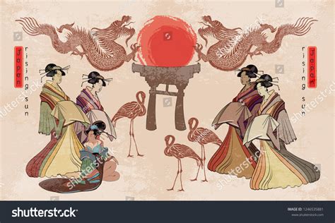 Japan Art Asian Culture Traditional Japanese Stock Vector (Royalty Free) 1246535881 | Shutterstock