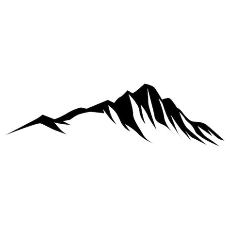 Premium Vector Mountain Silhouette Transparent Background Vector