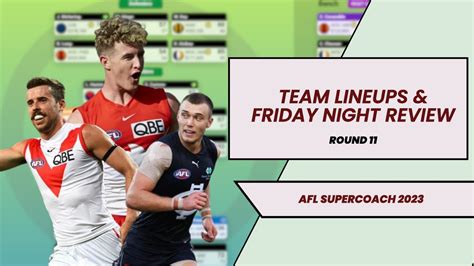 Team Lineups Friday Night Match Review Round Afl Supercoach