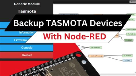 How To Backup TASMOTA Devices Configuration Using Node RED Home