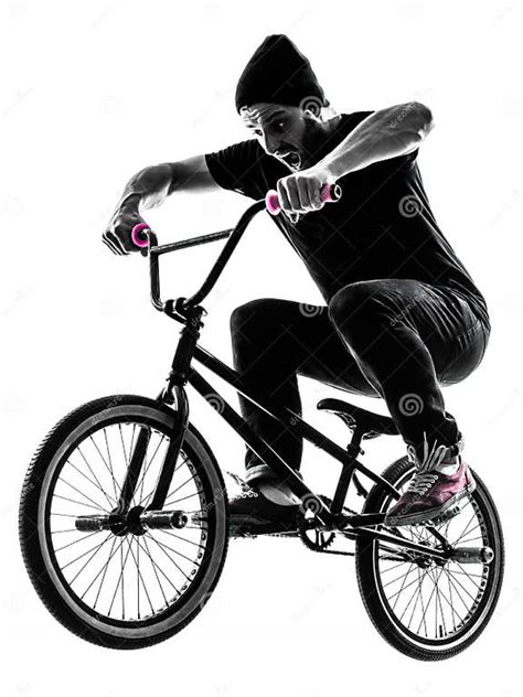 Man Bmx Acrobatic Figure Silhouette Stock Image Image Of Jumping