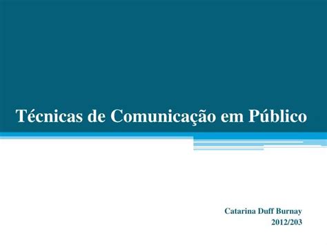 PPT Técnicas de Comunicação em Público PowerPoint Presentation free