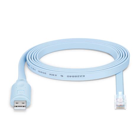 7ft 2m Usb Male To Rj45 Male Console Cable Blue