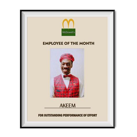 Mcdowells Employee Of The Month Akeem Poster Coming To America Movie Movie T Poster Ads