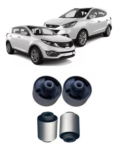 Kit 4 Buchas Bandeja Balança Dianteira Kia Sportage Ano 2014