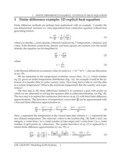 Finite Difference Method 1d Heat Equation Matlab Code Tessshebaylo