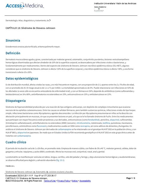 CAPÍTULO 13 - Síndrome de Stevens-Johnson | PDF | Medicina CLINICA | Drogas