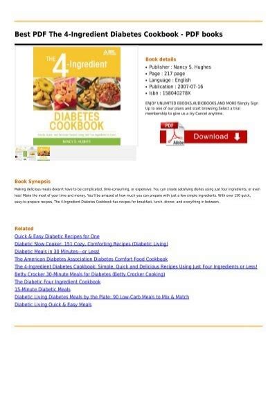 The 4 Ingredient Diabetes Cookbook