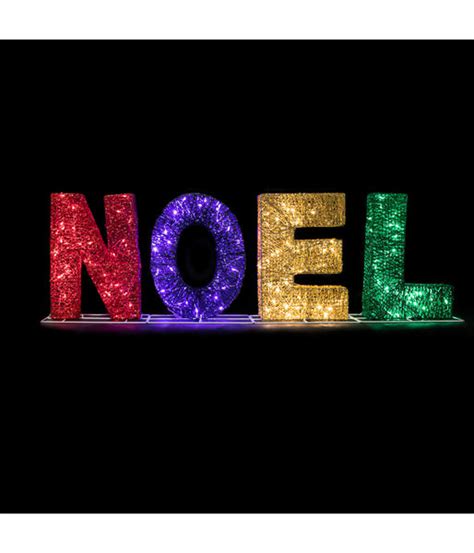 Noel Multi-Color LED Lighted Outdoor Christmas Decoration, 46" | BONTON