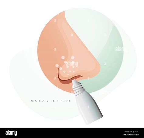 Human Nose Nasal Spray Stock Illustration As EPS 10 File Stock