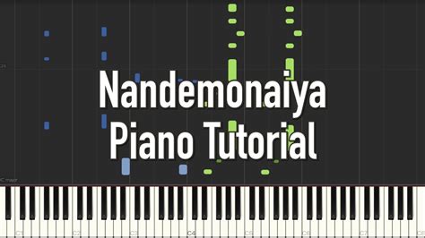 Nandemonaiya Kimi No Na Wa Ost Piano Tutorial Synthesia Youtube