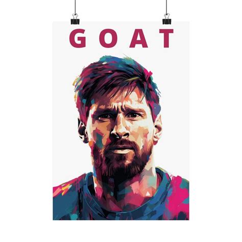 Lionel Messi Goat Poster Wall Art Lionel Messi Inter Miami Etsy In