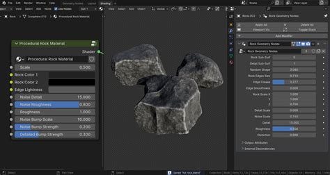 Rock Generator Geometry Nodes Blendernation Bazaar