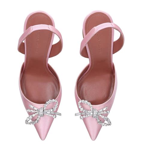 Amina Muaddi Satin Rosie Slingback Pumps Harrods Us