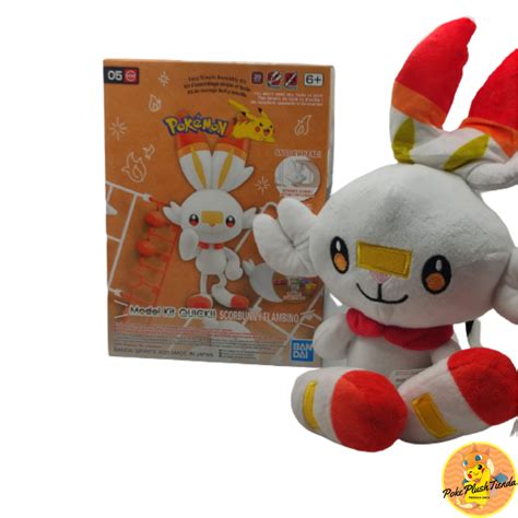 Promo Especial Scorbunny Peluche M S Maqueta Armable Pokeplush