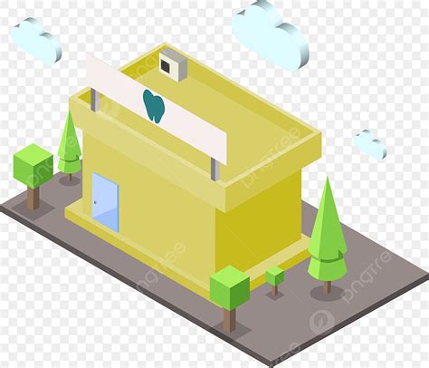 2 5d Building Vector Design Images 2 5d Cartoon Building Vector 2 5d