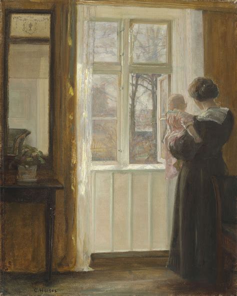 Carl Vilhelm Holsøe Danish 1863 1935 A Mother And Child At A