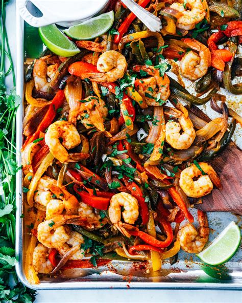 Sheet Pan Shrimp Fajitas A Couple Cooks