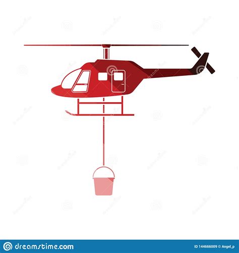 Icono Del Helic Ptero Del Servicio De Incendios Ilustraci N Del Vector