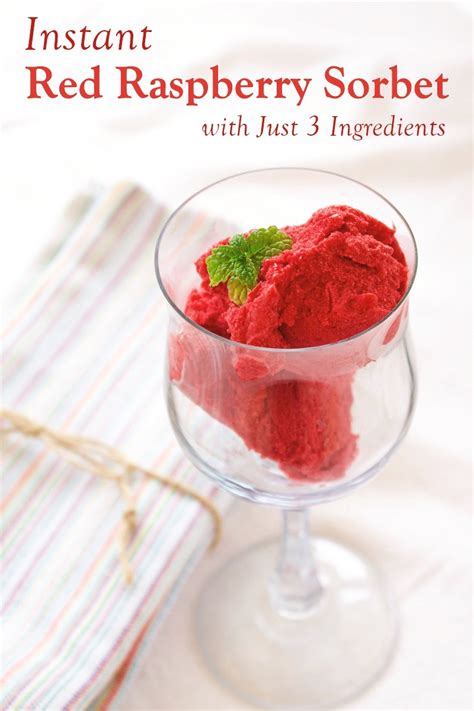 Instant Red Raspberry Sorbet Recipe Just 3 Ingredients