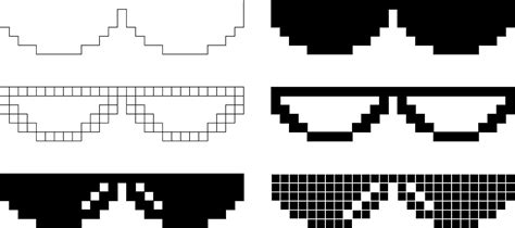 Outline Silhouette Pixel Glasses Icon Set 37149163 Vector Art At Vecteezy