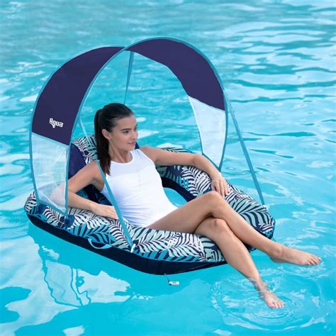 Inflatable Pool Chair Float | Zero Gravity Chair with Canopy