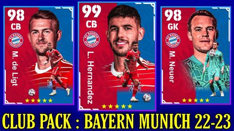 Club Pack BAYERN MUNICH 22 23 EFootball 2023 Mobile Types Of