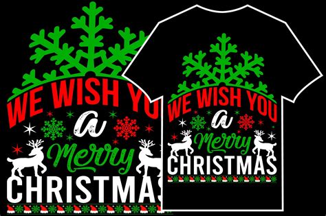 Christmas Typographic T Shirt Vector Graphic By Kamal Hosen · Creative