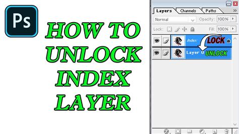 Unlock Index Layer In Photoshop 2021 Photoshop Tutorial Youtube