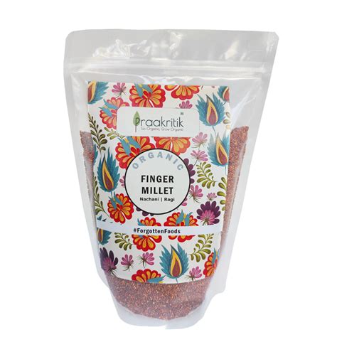 Praakritik Organic Finger Millet Ragi 1 Kg Veganmall