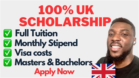 How To Apply For Masters Bachelors Scholarship In Uk Youtube