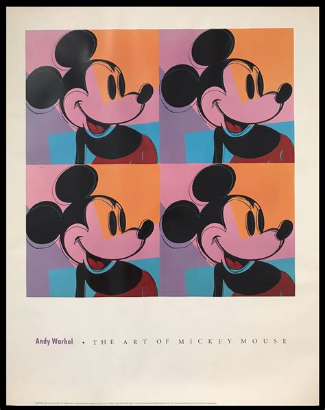 Andy Warhol The Art Of Mickey Mouse Original Vintage Poster Etsy