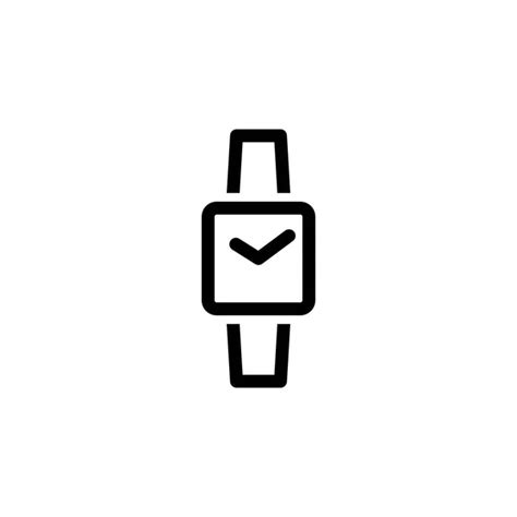 Classic Wrist Watch Line Icon Concept Classic Wrist Watch Flat Vector