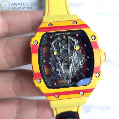 Replica Richard Mille RM27 03 Rafael Nadal RM Yellow Red Forged