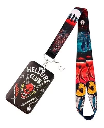 Porta Carnet Y Lanyard Stranger Things Hellfire Club Gafete Cuotas