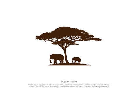 Safari Tree Silhouette