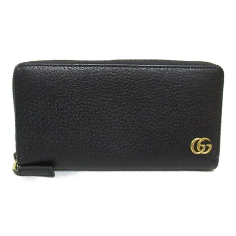 【楽天市場】グッチ Gucci Ggマーモントラウンド長財布 財布 レザー メンズ レディース ブラック系 428736 【中古】：mike