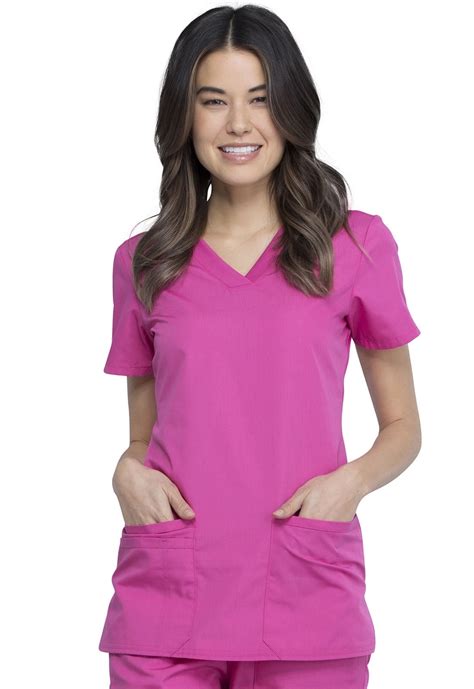 Cherokee Workwear Originals Womens Scrubs V Neck Top With 3 Pockets Ww645