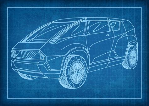 Toyota Ubox Blueprint Poster Picture Metal Print Paint By Navin