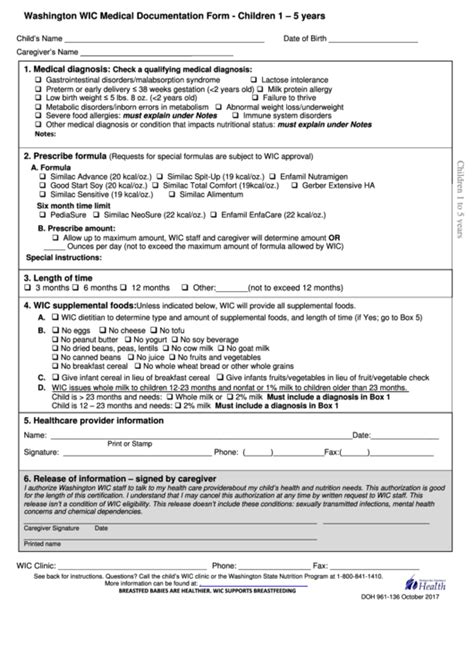 51 Wic Form Templates Free To Download In Pdf