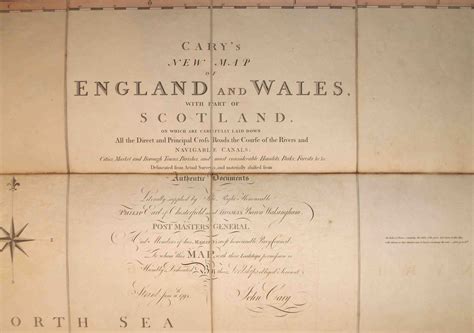 Cary S New Map Of England And Wales With Part Of Scotland By Cary