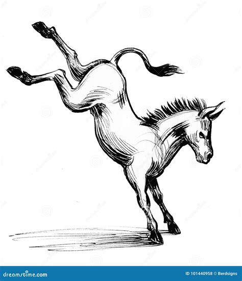 Donkey Kicking Royalty Free Stock Photography 57118745