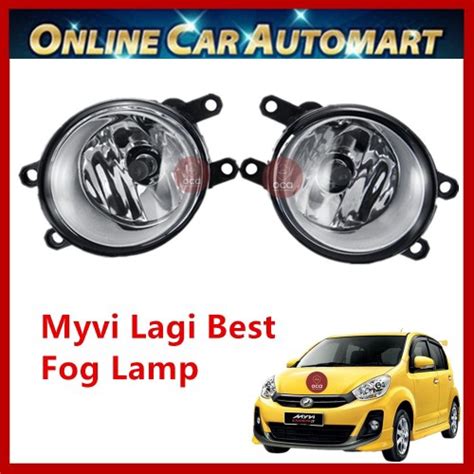 2pcs Perodua Myvi Lagi Best Oem Car Fog Lampfog Light White Glass