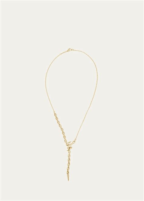 Stephen Webster Thorn Embrace 18k Gold Entwined Lariat Necklace Bergdorf Goodman