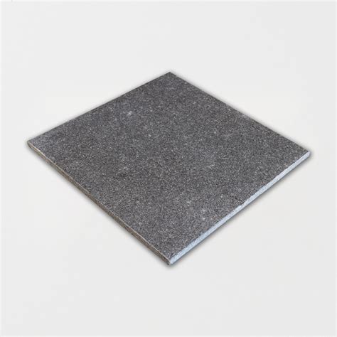 Absolute Black Extra Flamed 12x12 Black Granite Tile