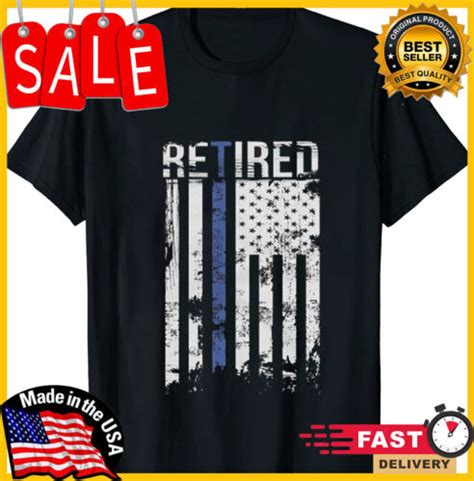 Retired Police Officer T Shirt Law Enforcement Retirement T Shirt Size