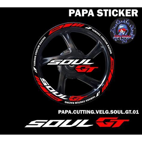 Jual Stiker Velg Mio Soul Gt Cutting Sticker Velg Cutting Variasi