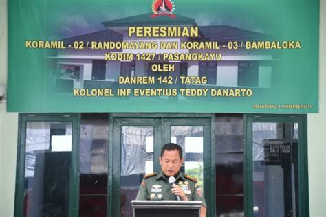 Danrem 142 Tatag Resmikan 2 Kantor Koramil Di Kabupaten Pasangkayu