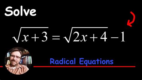 How To Solve A Radical Equation With Two Square Root Terms Youtube