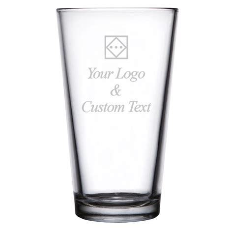 Personalized Pint Glass Custom Engraved Text And Logo Northwest Ts